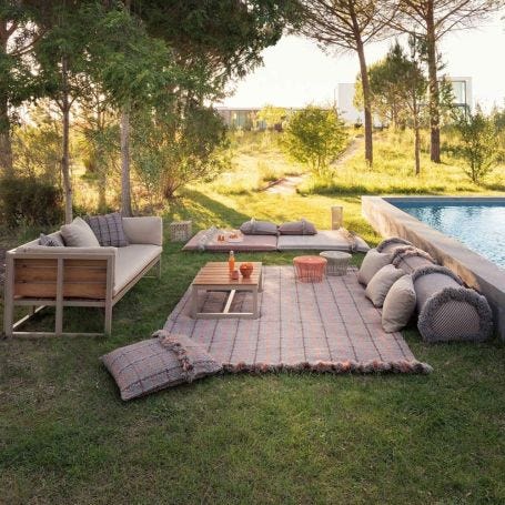 Garden Layers Rug Tartan Terracotta