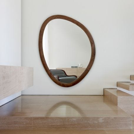 Giolo Wall Mirror Walnut Large