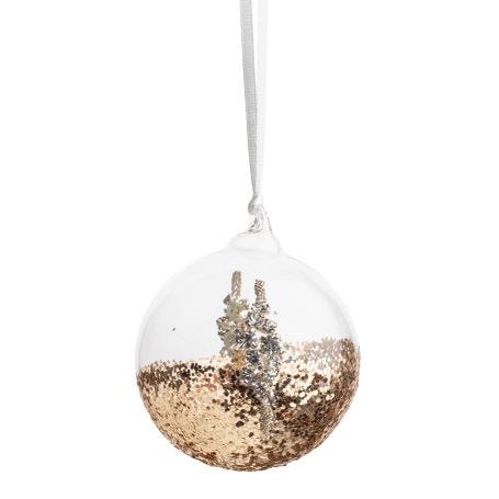 Gold Glitter Ball Small Decoration 6cm