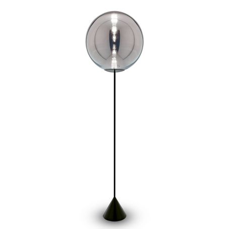 Globe Cone Floor Lamp LED Chrome