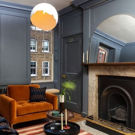 Fine Wood Mirror Over Mantle