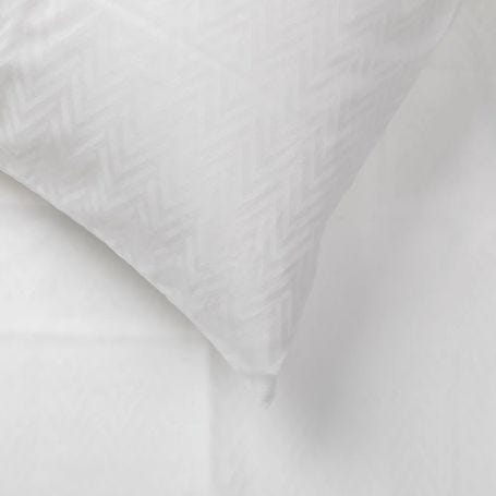 Herringbone White Duvet Cover Single