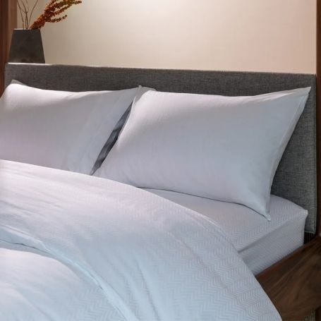 Herringbone White Bed Linen
