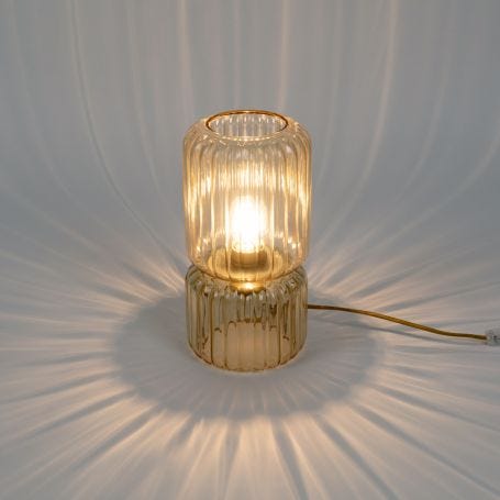 Holbeck Ribbed Glass Table Lamp