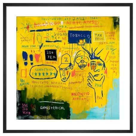 Hollywood Africans, 1983 by Jean-Michel Basquiat Framed Print