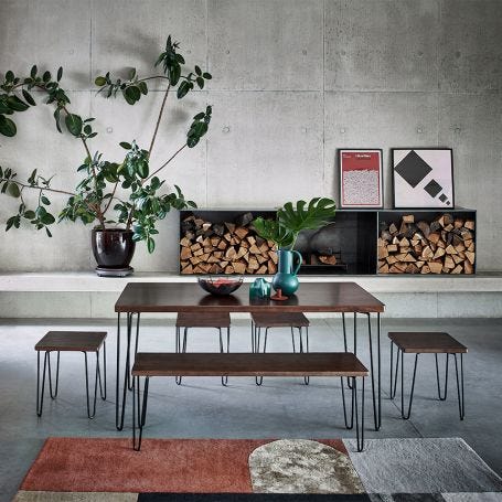 Brunel Stool Dark Wood