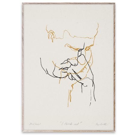 Shown with Oak frame 30x40cm, sold separately