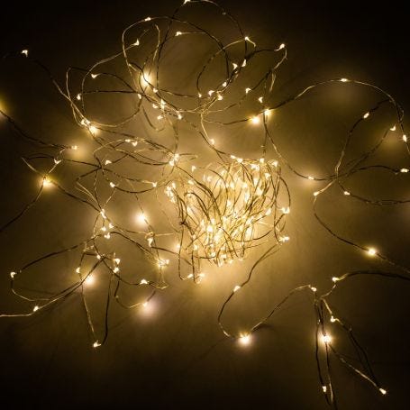 Knirke 160 LED Indoor String Lights Silver Cable 16m