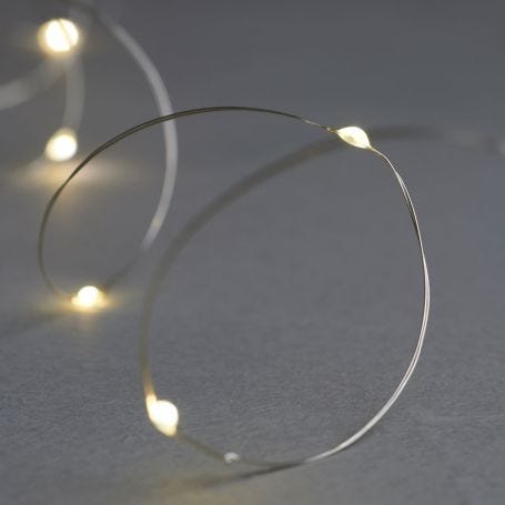 Knirke 40 LED Indoor String Lights Silver Cable 390cm