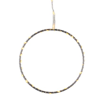 Liva LED Indoor/Outdoor Hanging Circle Light Silver 25cm