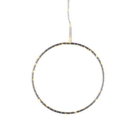 Liva LED Indoor/Outdoor Hanging Circle Light Silver 20cm