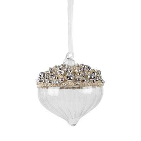 Treasure Clear Beaded Sultan Decoration 6cm