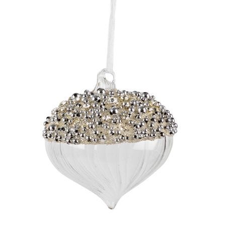 Treasure Clear Beaded Sultan Decoration 8cm