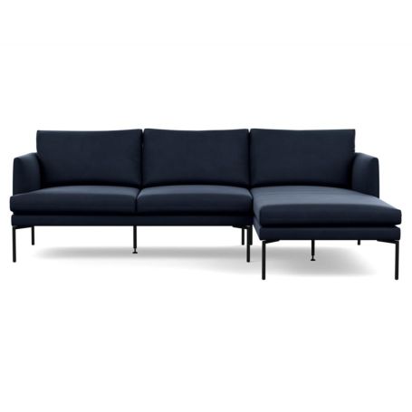 Matera Corner Chaise Sofa Right Hand Facing Nobilis Velvet Night