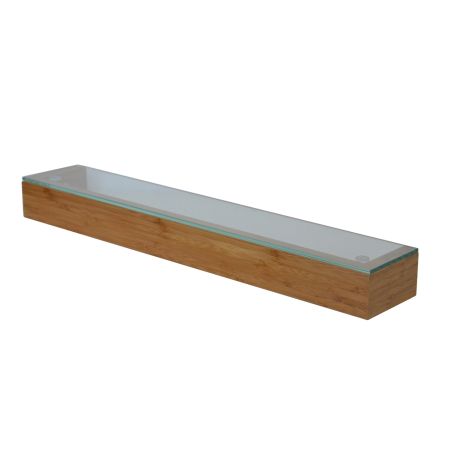 Slim Shelf Wood with Glass