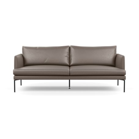 Matera 3 Seater Sofa Daino Leather Elephant 