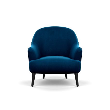 Elgin Chair Smart Velvet Blue Black Feet 