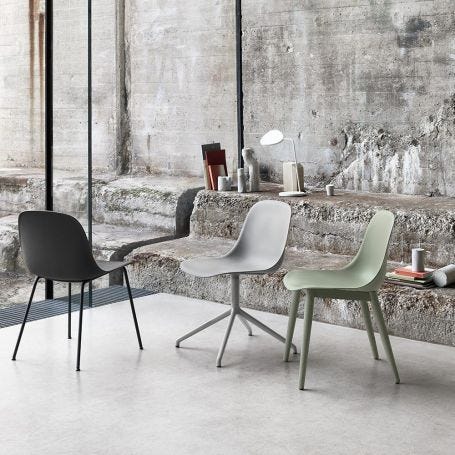 Fiber Side Chair Wood Base