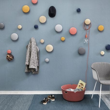 The Dots Set of 5 Coat Hooks