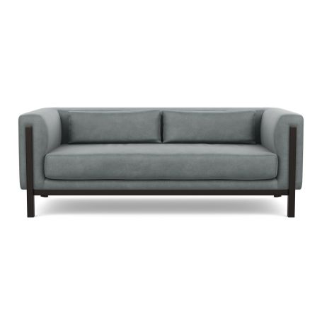 Massimo 3 Seater Sofa Marylebone Velvet Smoke Black Ash Feet