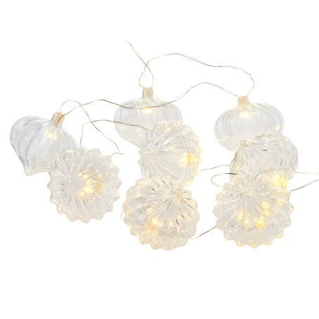 Millie LED Indoor Glass Garland Lights Clear 190cm