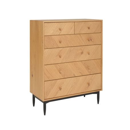 Monza 6 Drawer Chest Oak