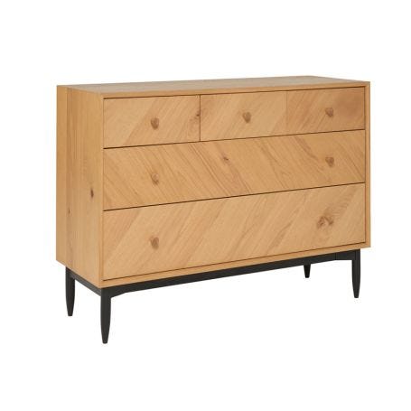 Monza 5 Drawer Wide Chest Oak