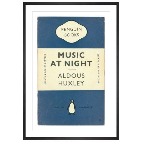 Music at Night Book Cover Penguin Books Framed Print