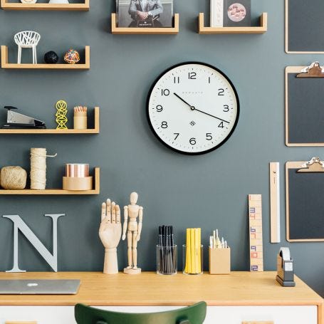 Echo Number Three Wall Clock Black