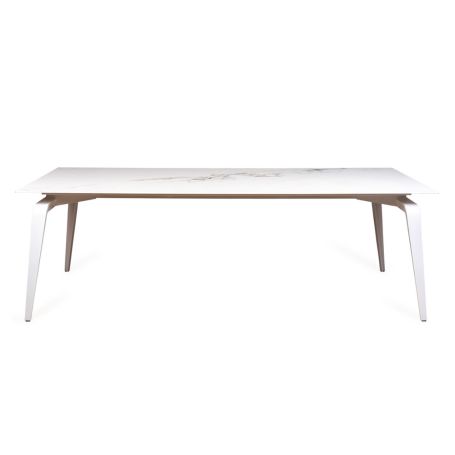 Odessa Dining Table Marble Effect Ceramic Top