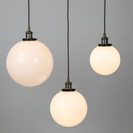 Olson Glass Globe Pendant White