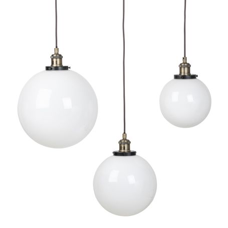 Olson Glass Globe Pendant White