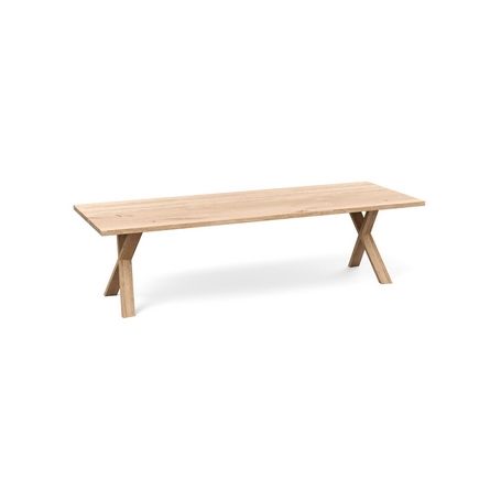 Oslo Table 280x100cm White Oak Natural Edge Filled
