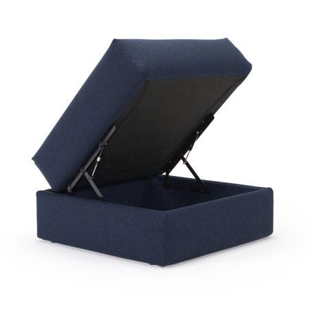 Oswald Storage Footstool Dessin Blue