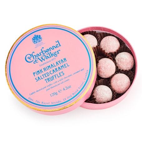 Pink Himalayan Salted Caramel Truffles Single Layer