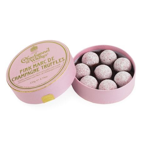 Pink Marc de Champagne Truffles Single Layer