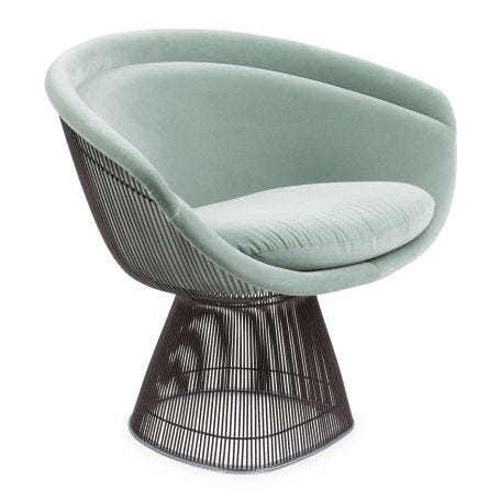 The Platner Collection Lounge Chair Eva Velvet