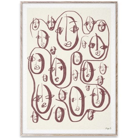 Random Faces Print by Robin Ahlgren 30 x 40cm