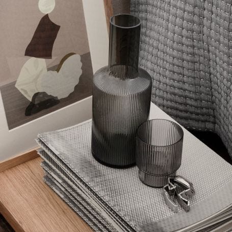 Ripple Smoked Grey Carafe