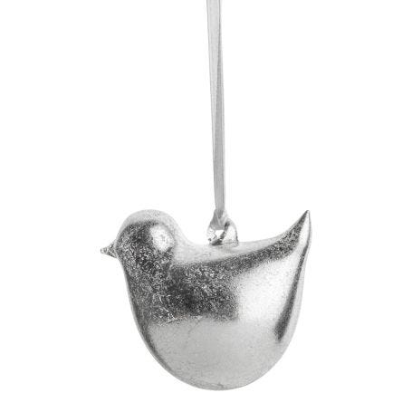 Robin Bauble Antique Solid Silver Decoration