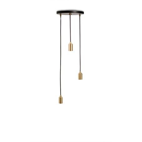 Small Black Canopy With 3 Pendants