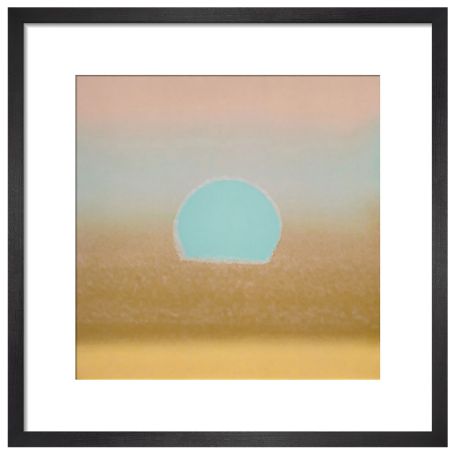 Sunset, 1972 (gold, blue) by Andy Warhol Framed Print