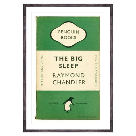 The Big Sleep Book Cover Penguin Books Framed Print