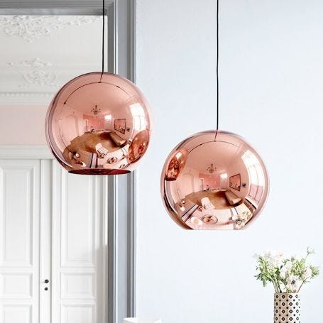 Copper Round Pendant Light