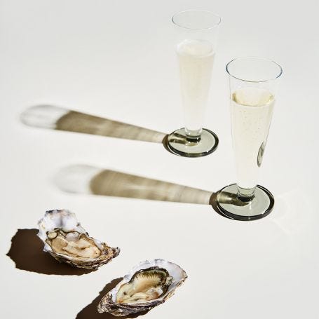 Puck Flute Glass Set of 2