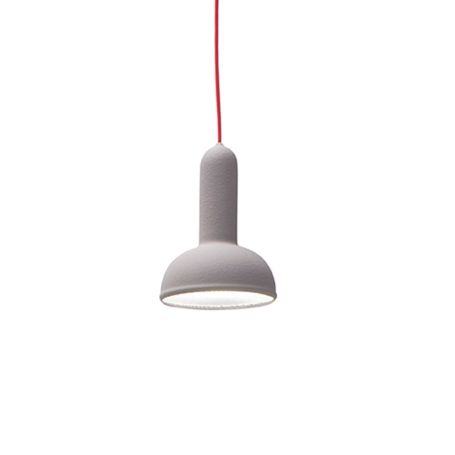 Torch S2 Round Pendant Light Signal Grey With Red Cable