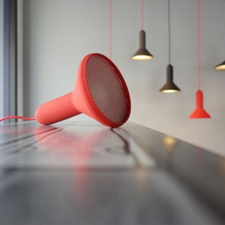 Torch T1 Cone Table Lamp Red