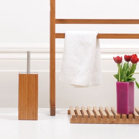 Wooden Toilet Brush and Holder