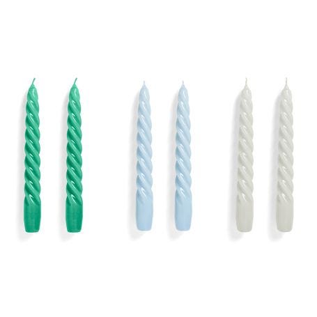 Twisted Candles Set of 6