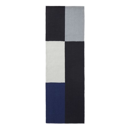 Ethan Cook Flat Works Runner Black/Blue 80 x 250cm